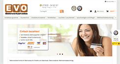 Desktop Screenshot of elektroverkauf-online.de